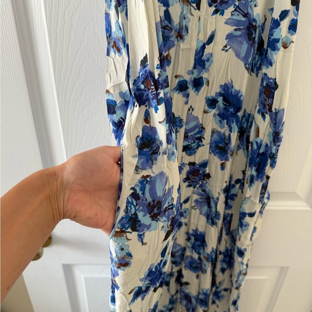 Lush Blue and White Floral Dress - Picture 5 of 5